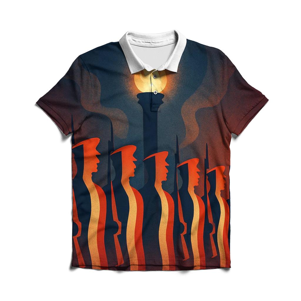 Honor Guard Flame Of Freedom premium cotton polo shirts