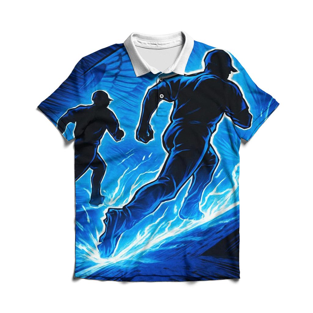 Electric Baseline Chase Blue Jays Fusion stylish collar polo tees