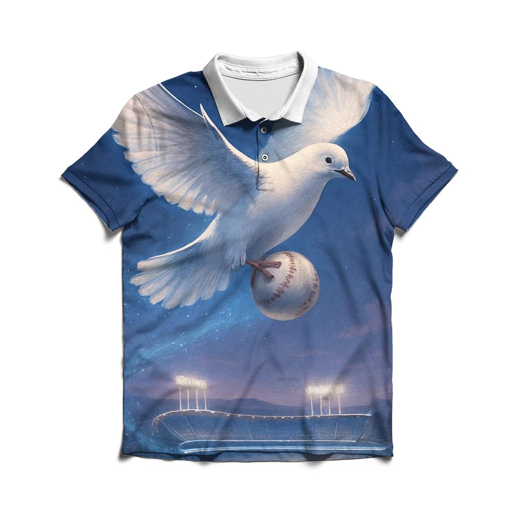 Angels Flight Over Chavez Hills embroidered polo tops