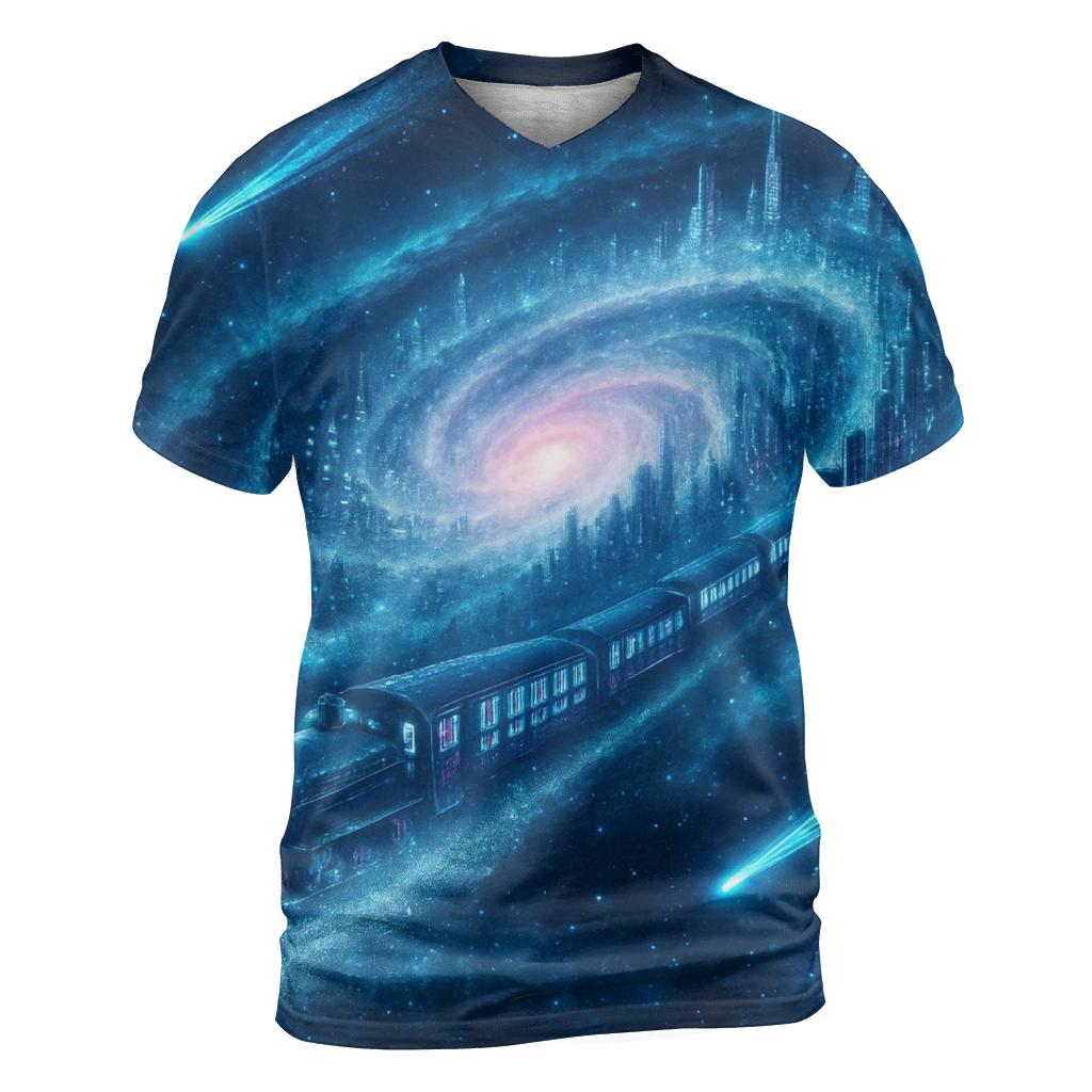 Celestial Train Through The Spiral City custom all-over print shirts