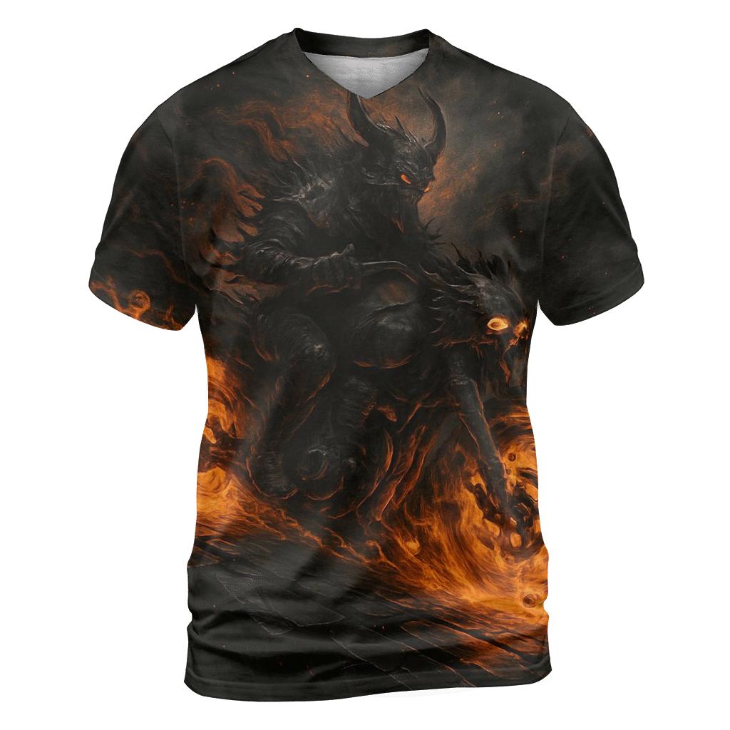 Infernal Rider Of The Void Road creative print fashion shirts