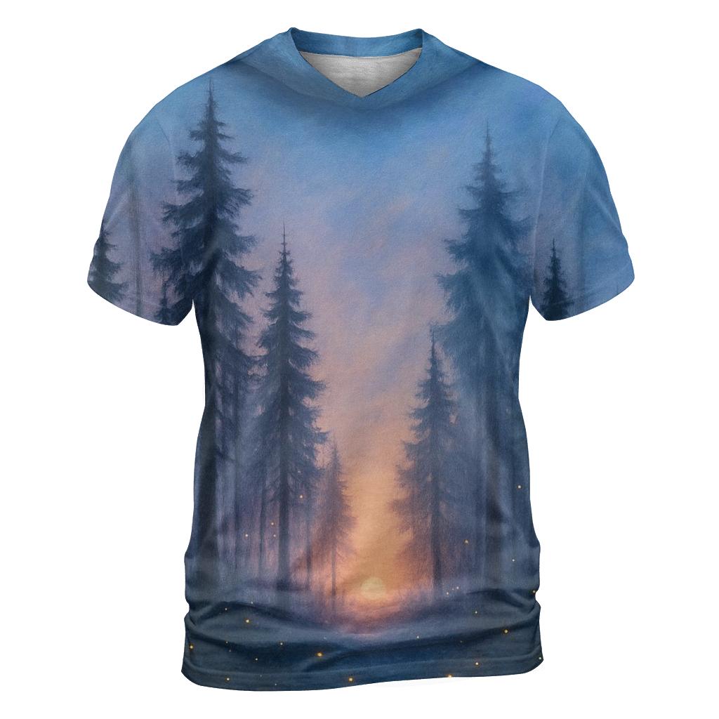 Forest Glow At Falling Sun custom all-over print shirts