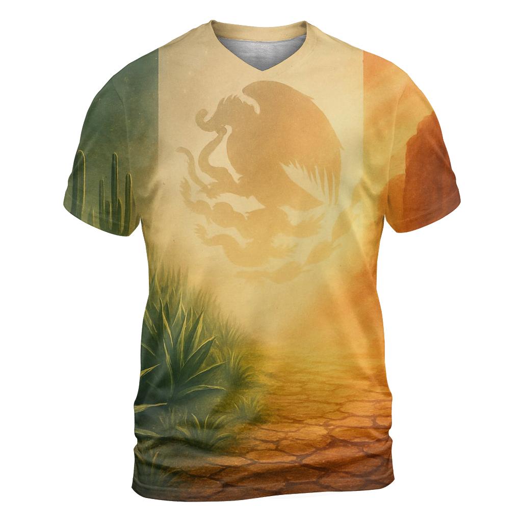 Mexican_flag_desert_bloom_morph vibrant all-over design tees