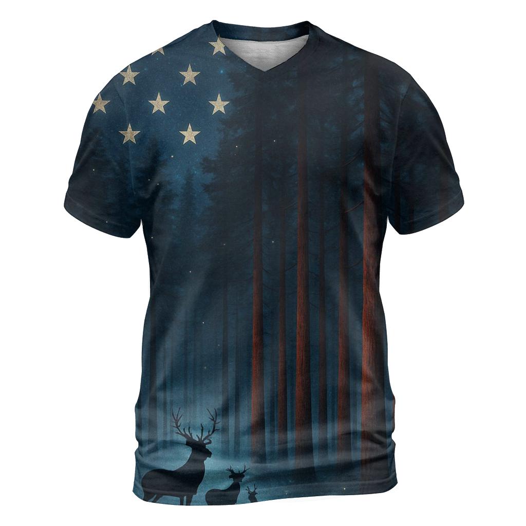 Forest Guardians Star Canopy creative print fashion shirts