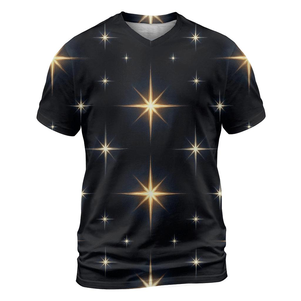 Nativity Star Radiant Grid vibrant all-over design tees