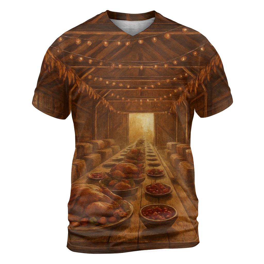 Thanksgiving Barn Loft Gathering trendy printed shirt styles