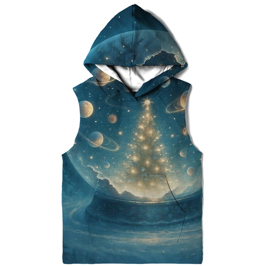 Cosmic Snow Globe Forest premium hoodies