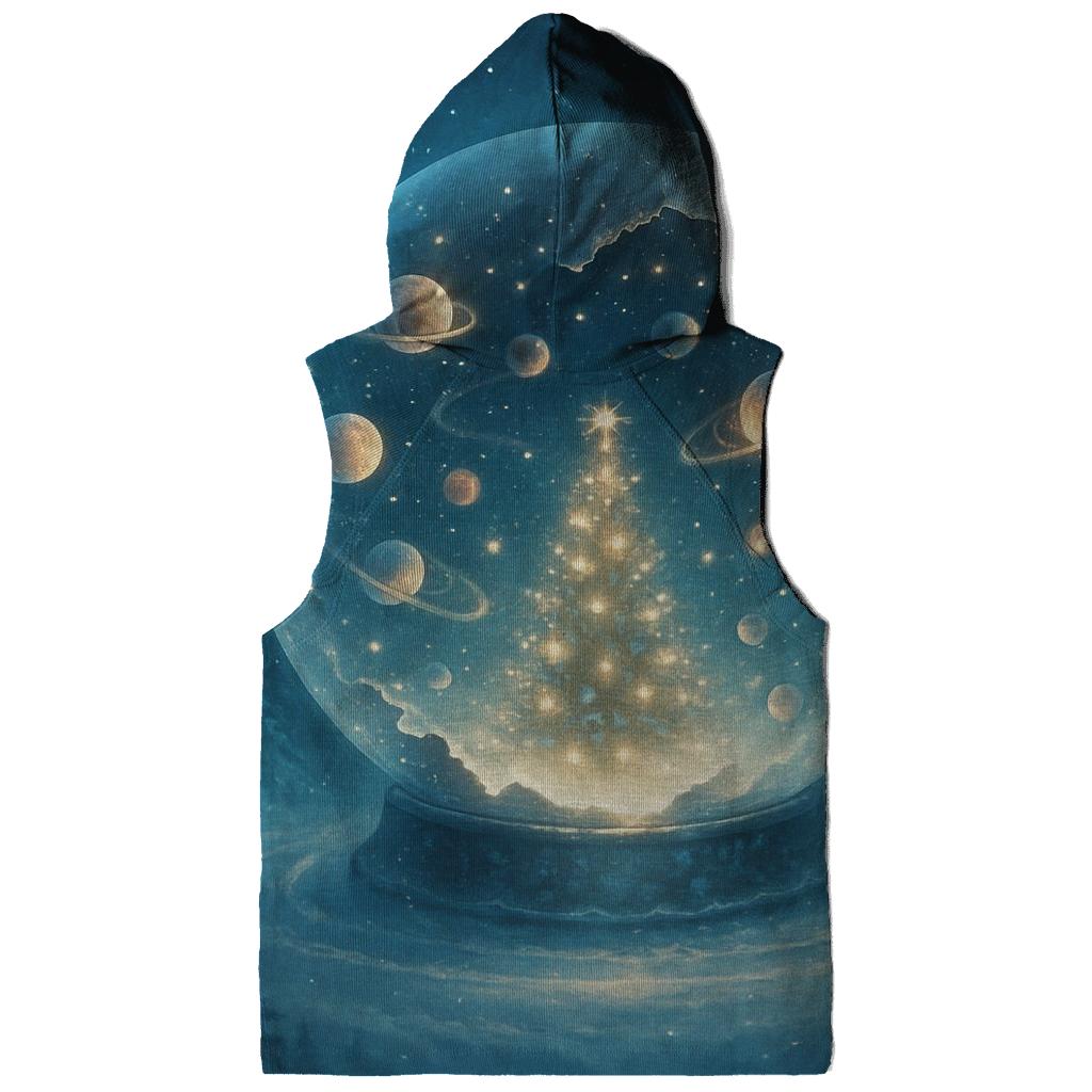 Cosmic Snow Globe Forest premium hoodies