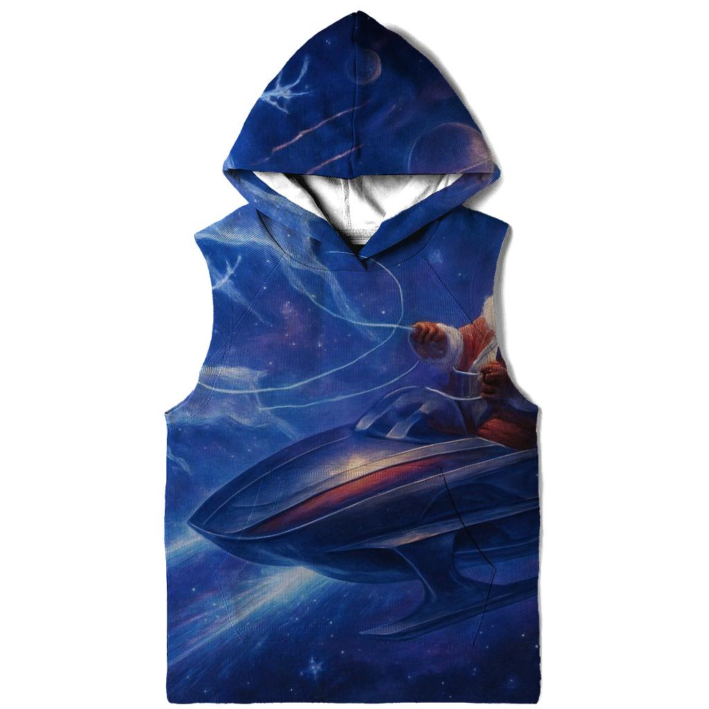 Galactic Sleigh Navigator Santa graphic hoodies