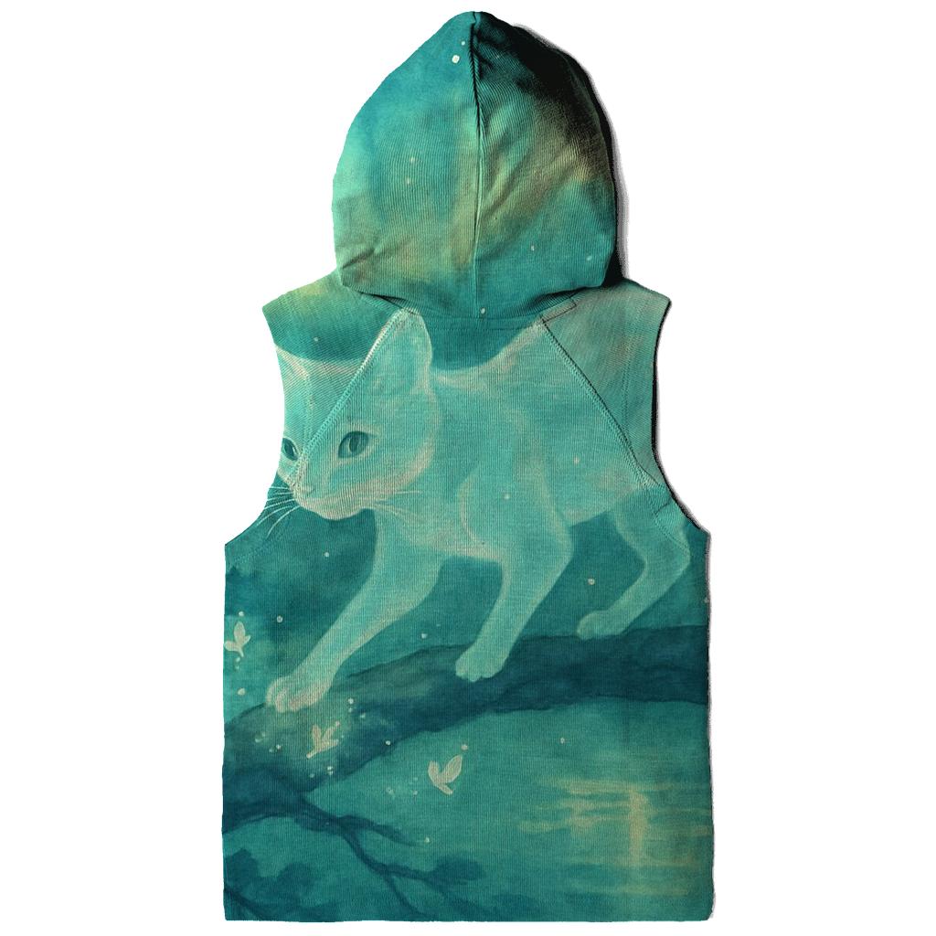 Aurora Forest Spirit Cat designer hoodies
