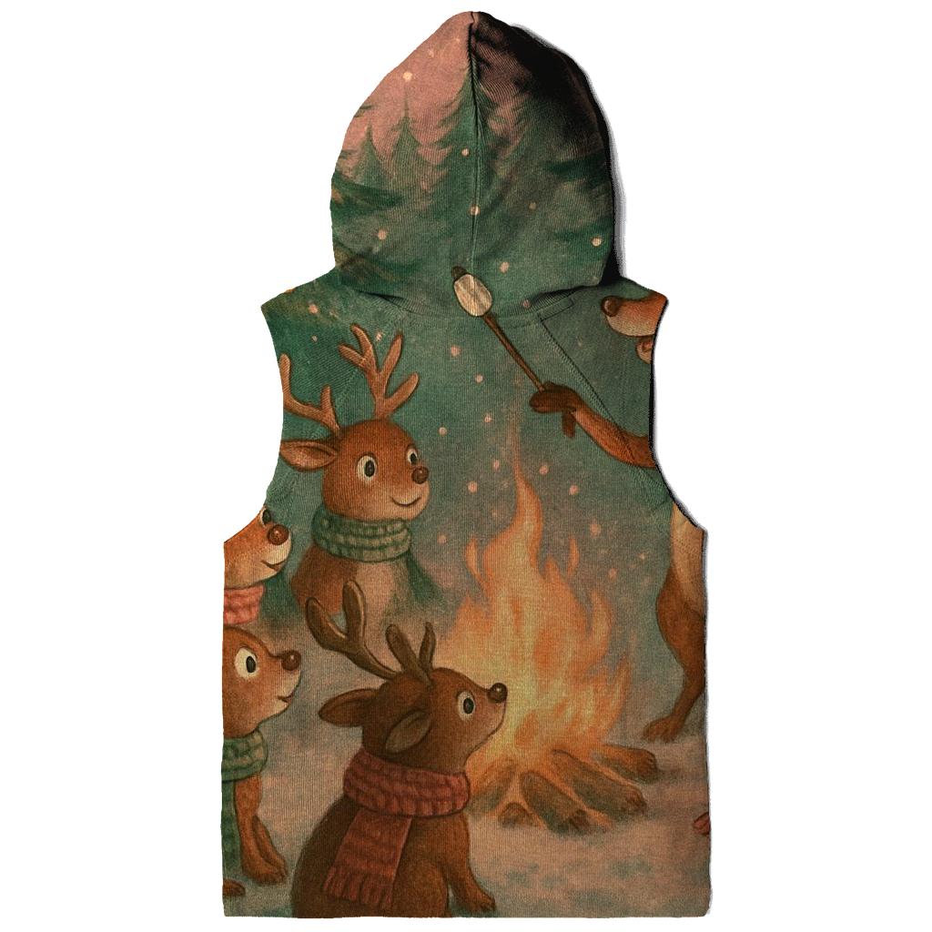 Reindeer Campfire Story Circle designer hoodies