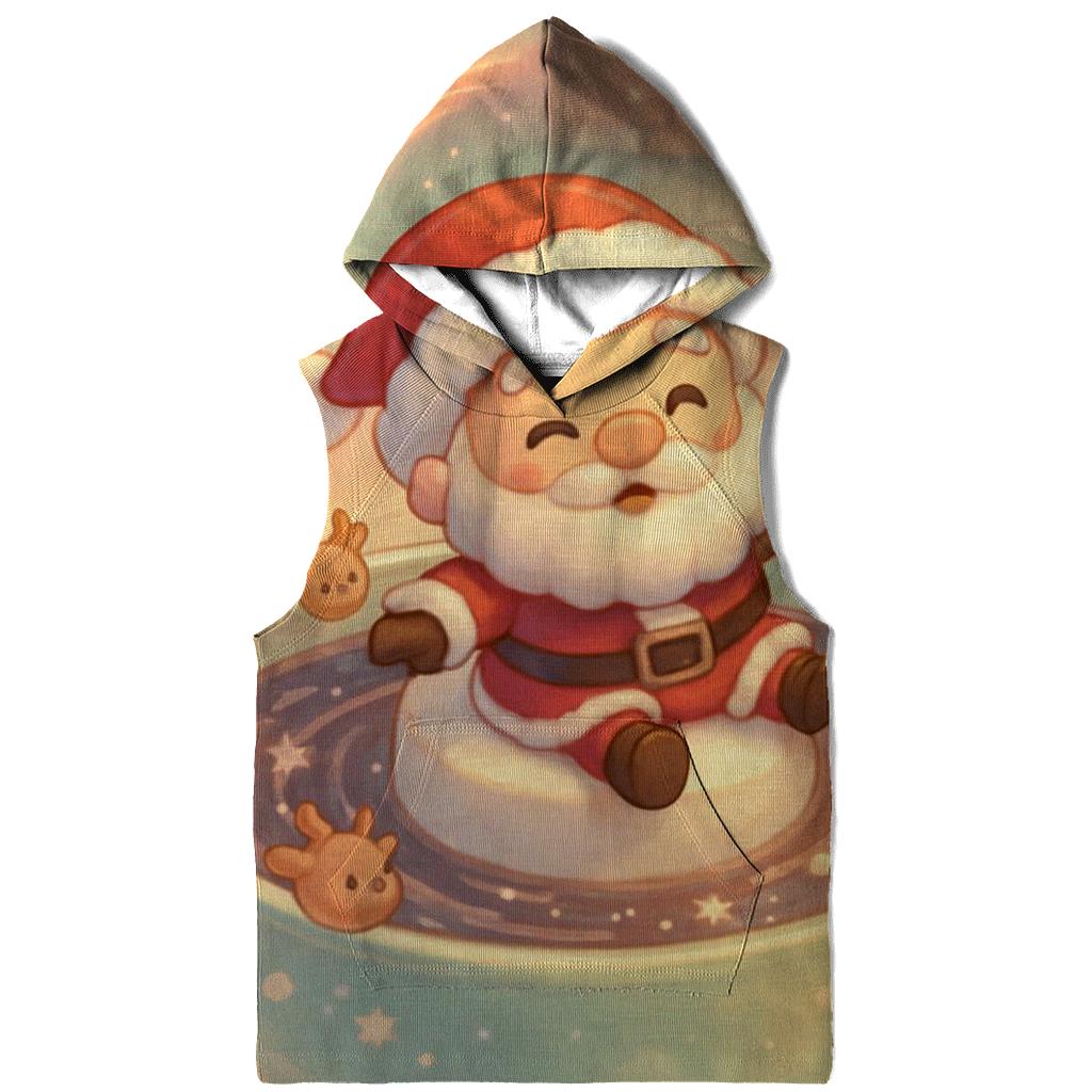 Chibi Santa Marshmallow Galaxy graphic hoodies