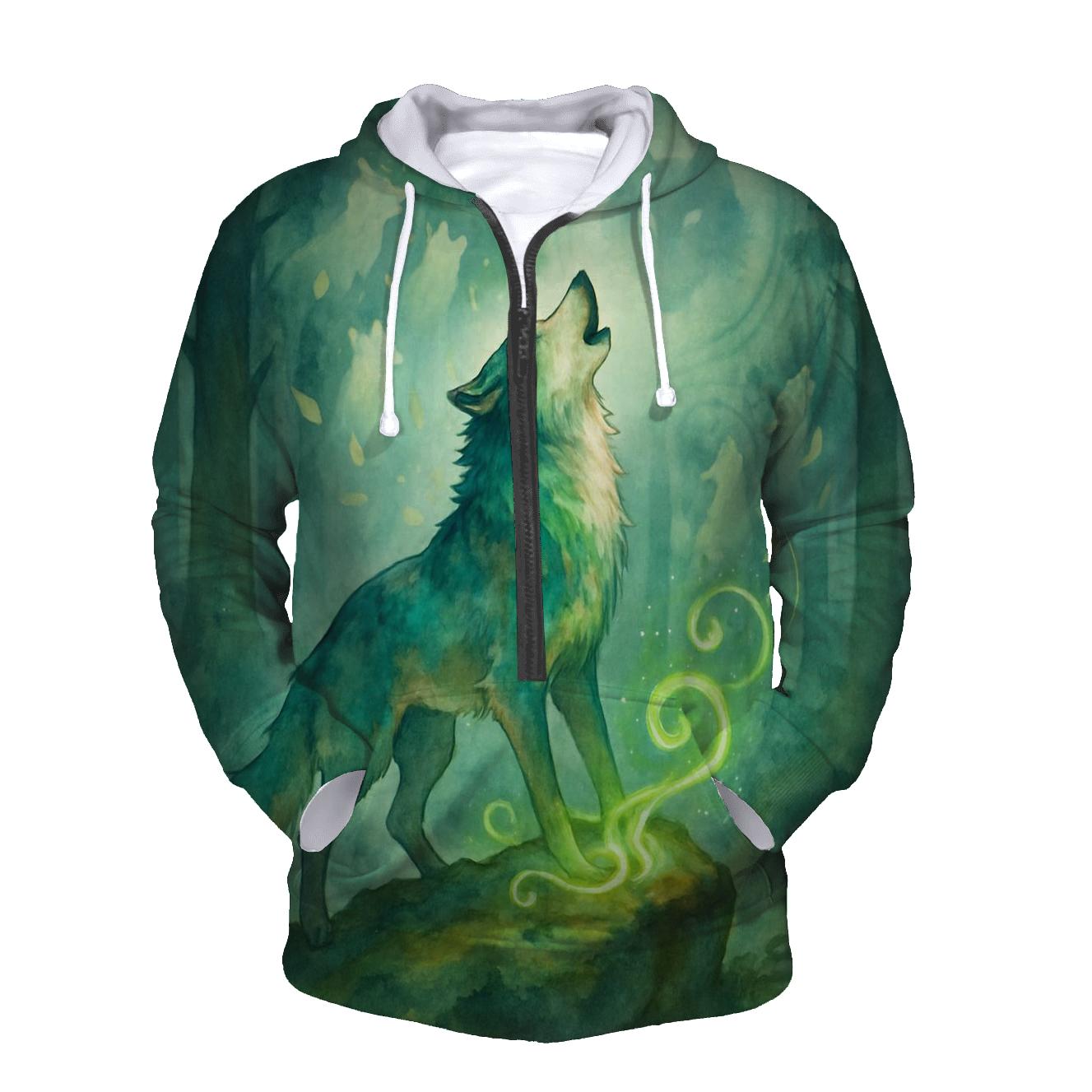Forest Spirit Howl embroidered hoodies