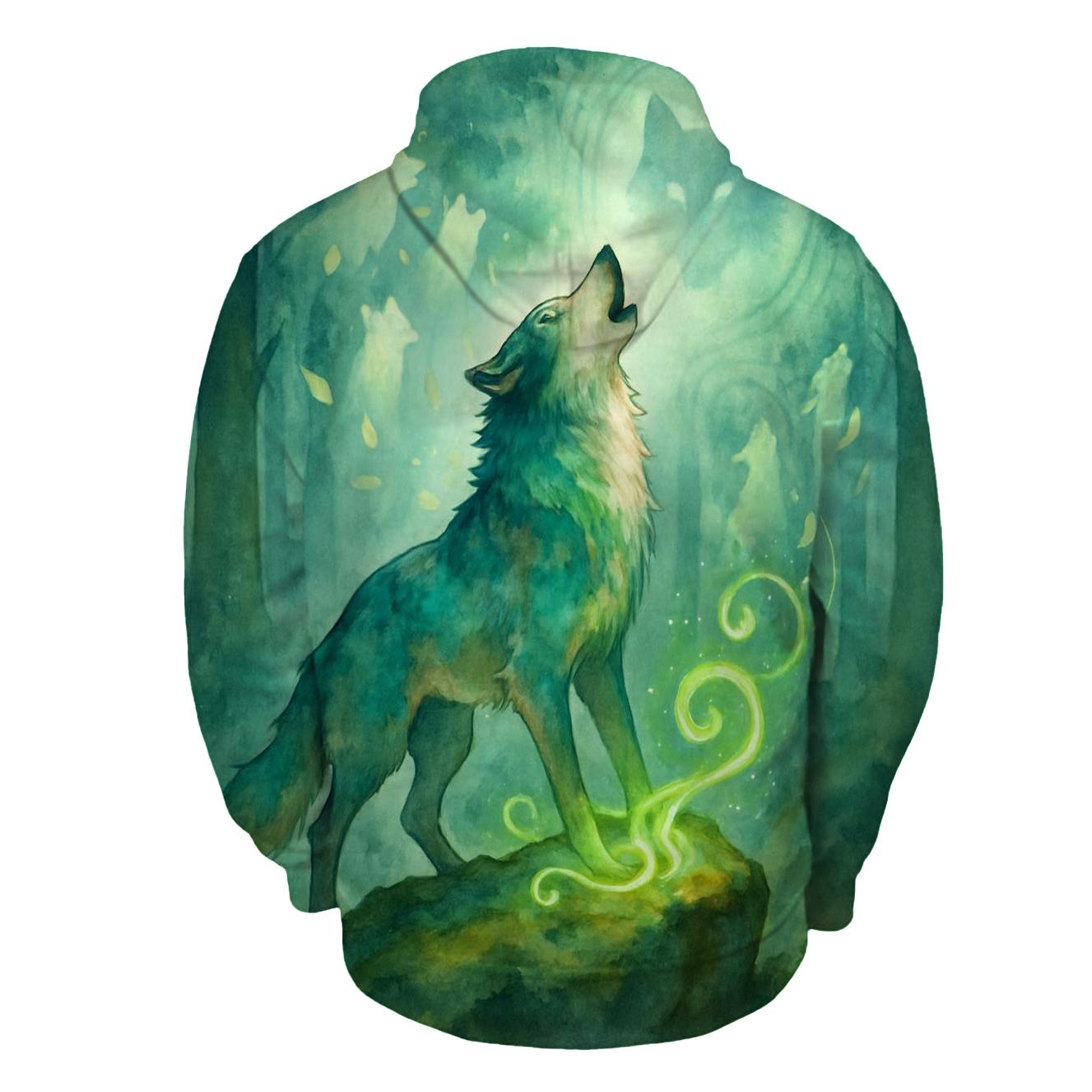 Forest Spirit Howl embroidered hoodies