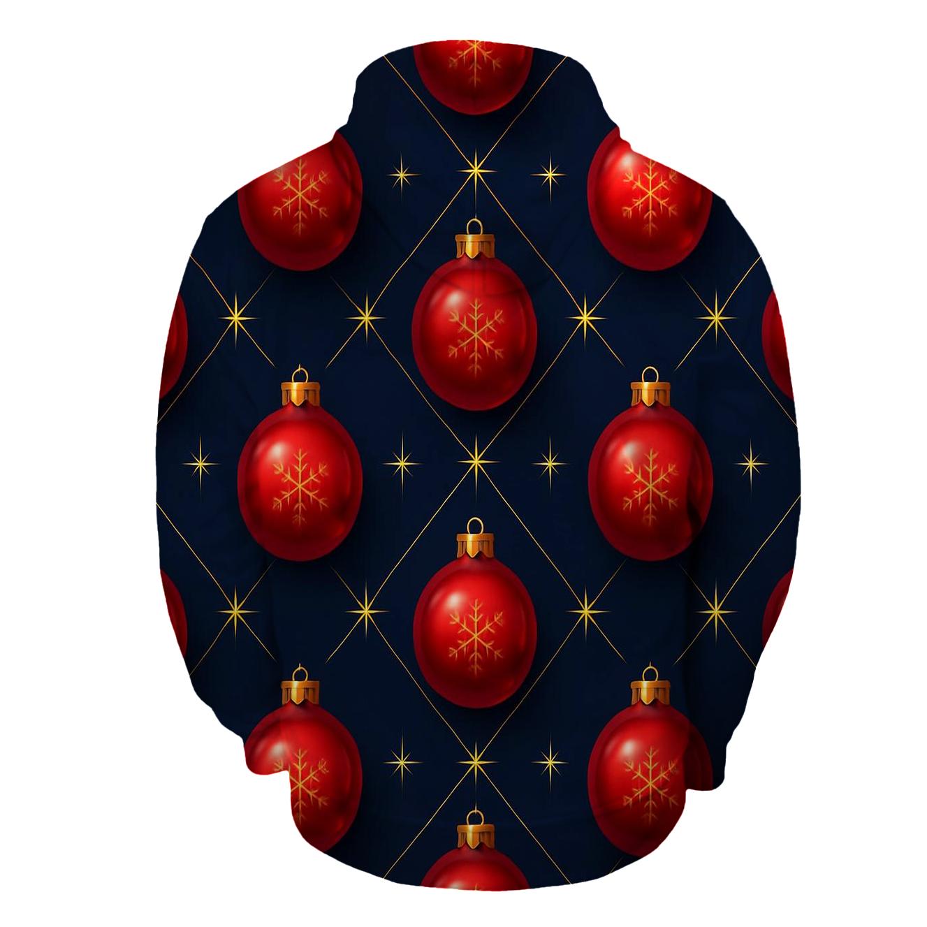 Crimson Ornament Lattice On Midnight Sky heavyweight hoodies
