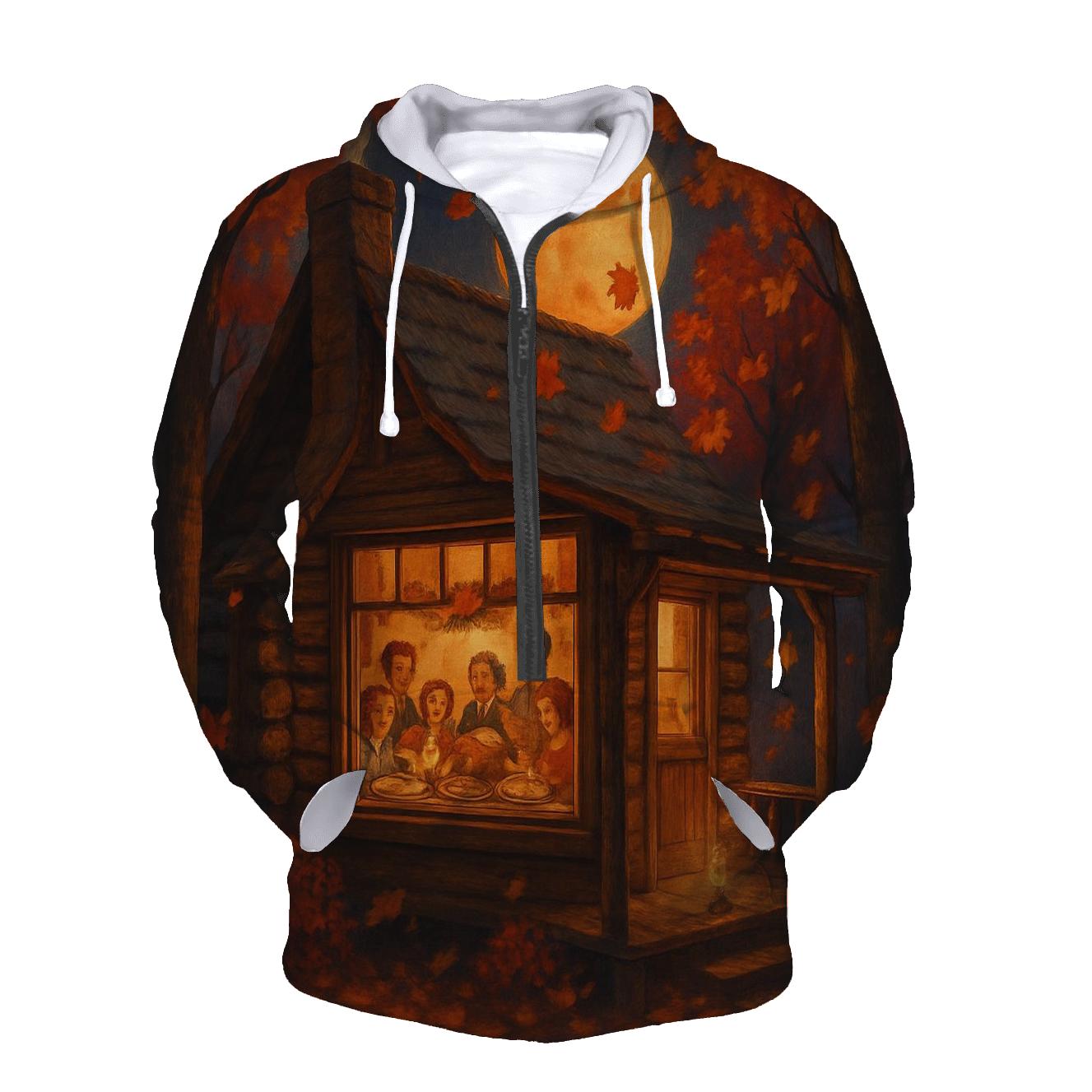 Harvest Moon Cabin Gathering zip-up hoodies
