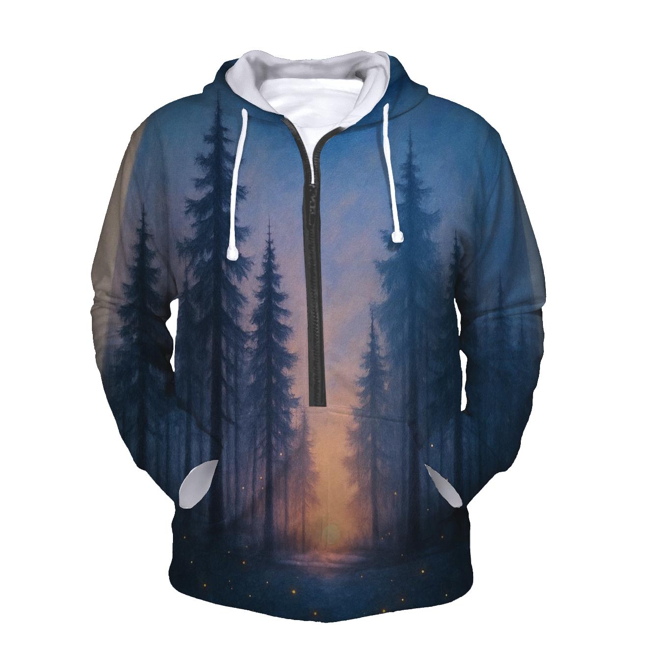 Forest Glow At Falling Sun custom hoodies