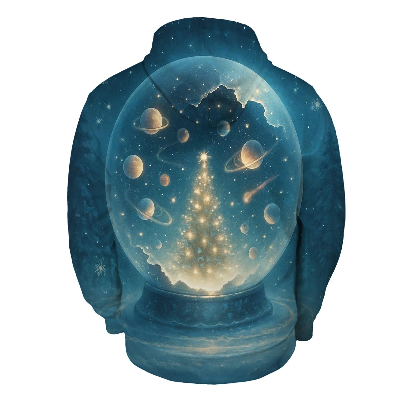 Cosmic Snow Globe Forest hoodie styles