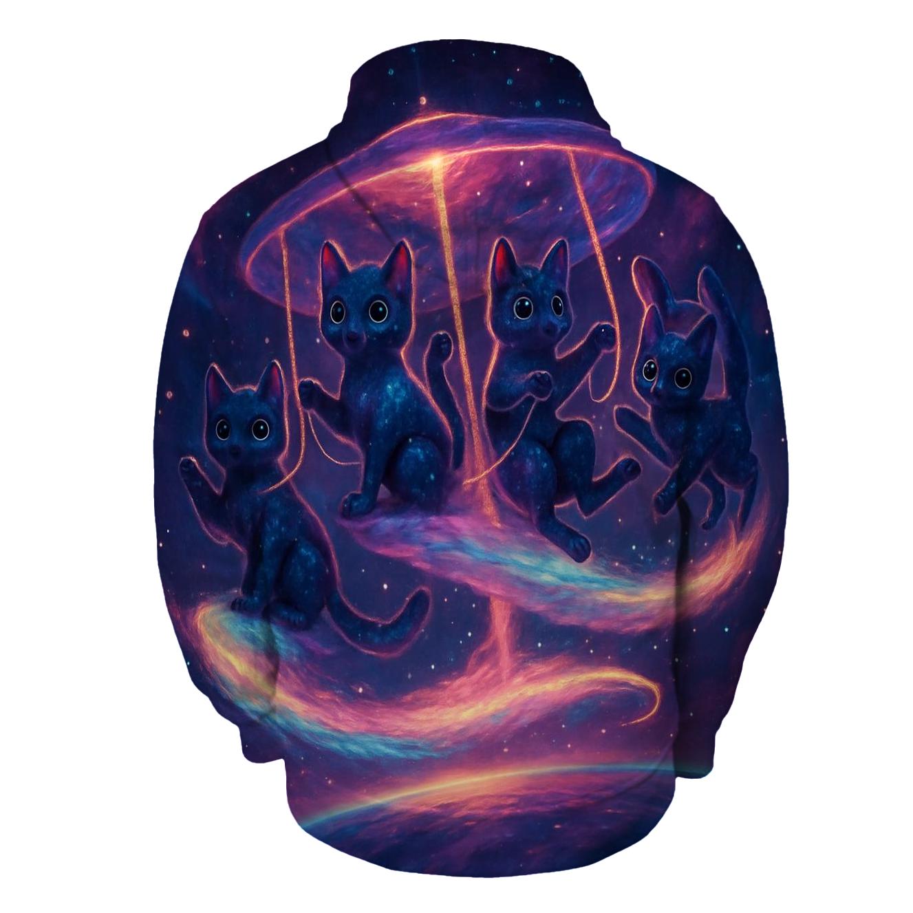 Nebula Carousel Cats hoodie styles