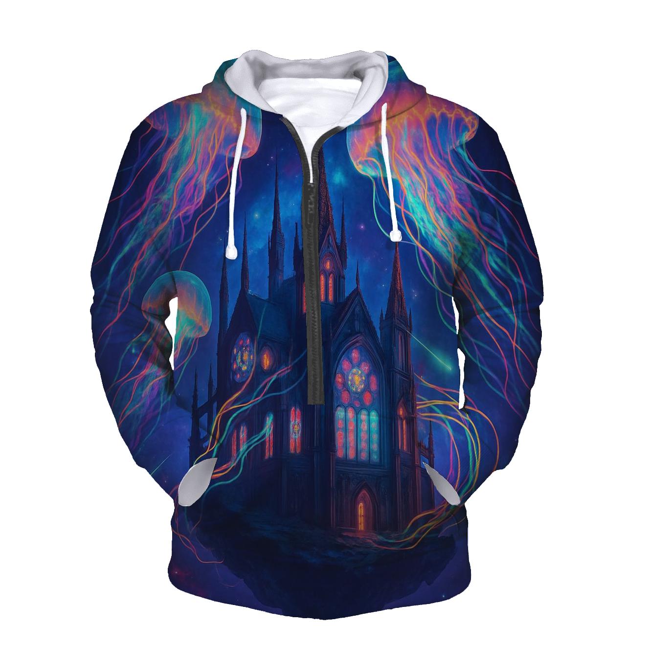 Orbiting Jellyfish Cathedral hoodie designs