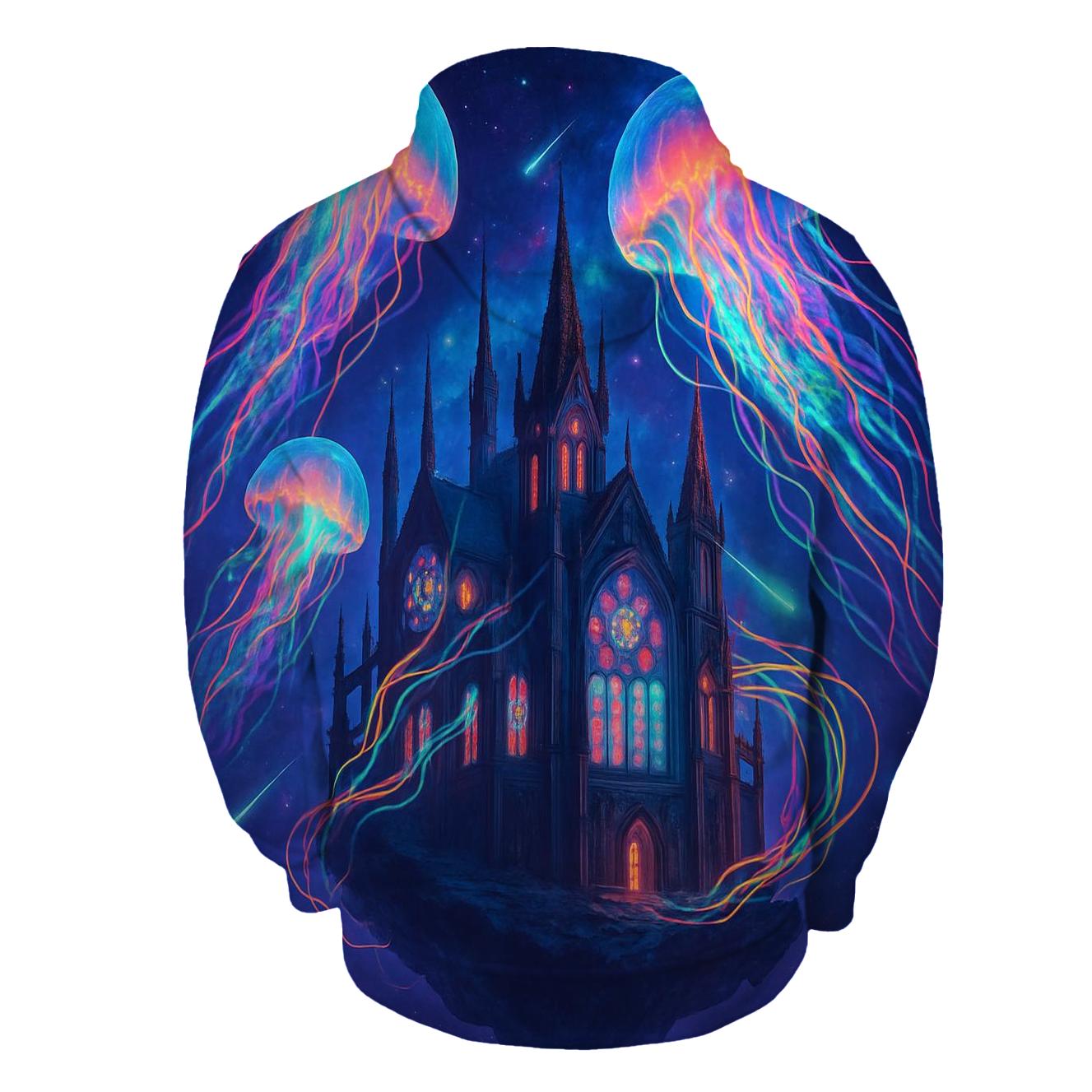 Orbiting Jellyfish Cathedral hoodie designs