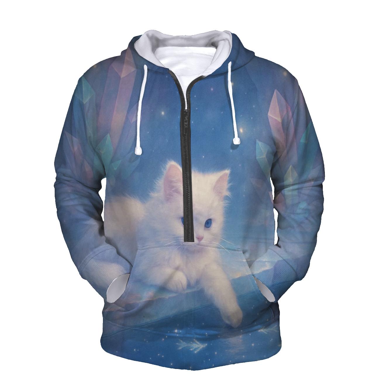 Crystal Cave Dreamer Cat graphic hoodies