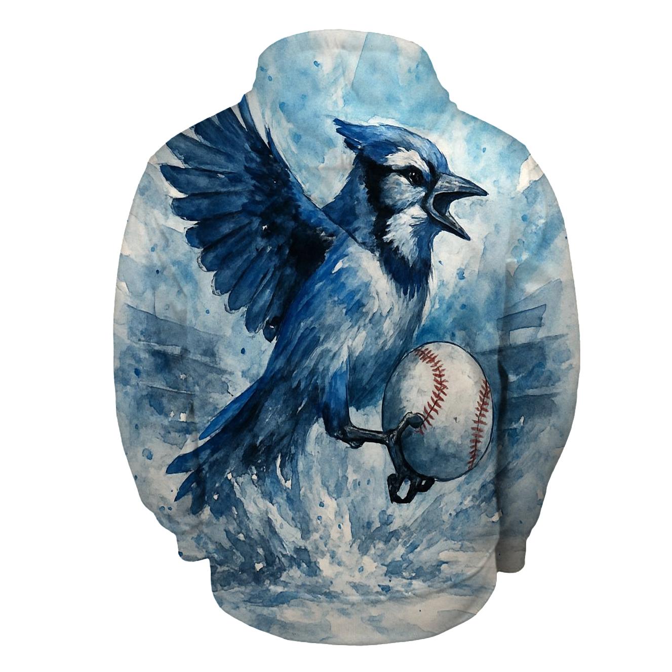 Rising Wings Over Winter Diamond Blue Jays zip-up hoodies