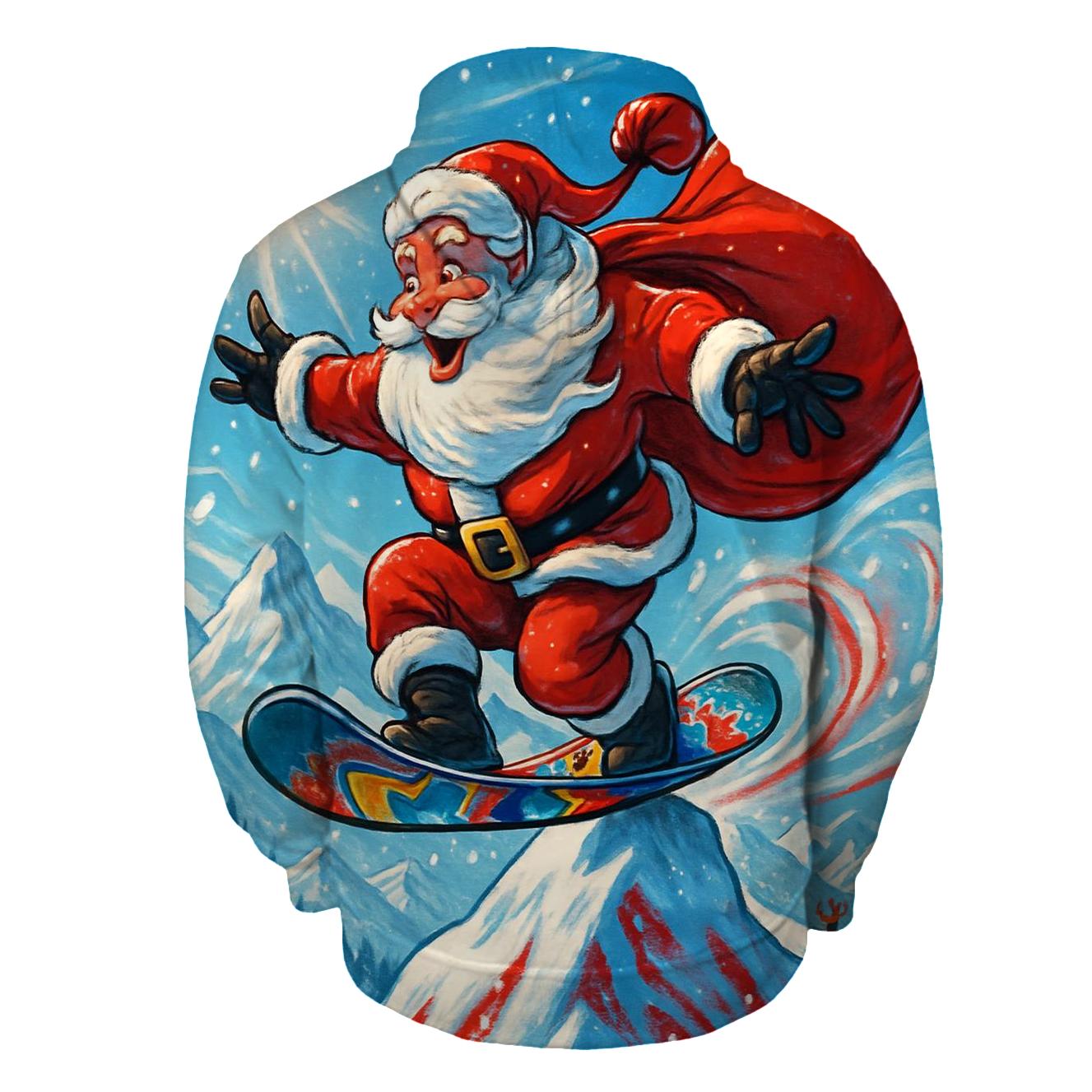 Mountain Summit Snowboard Santa hoodie styles