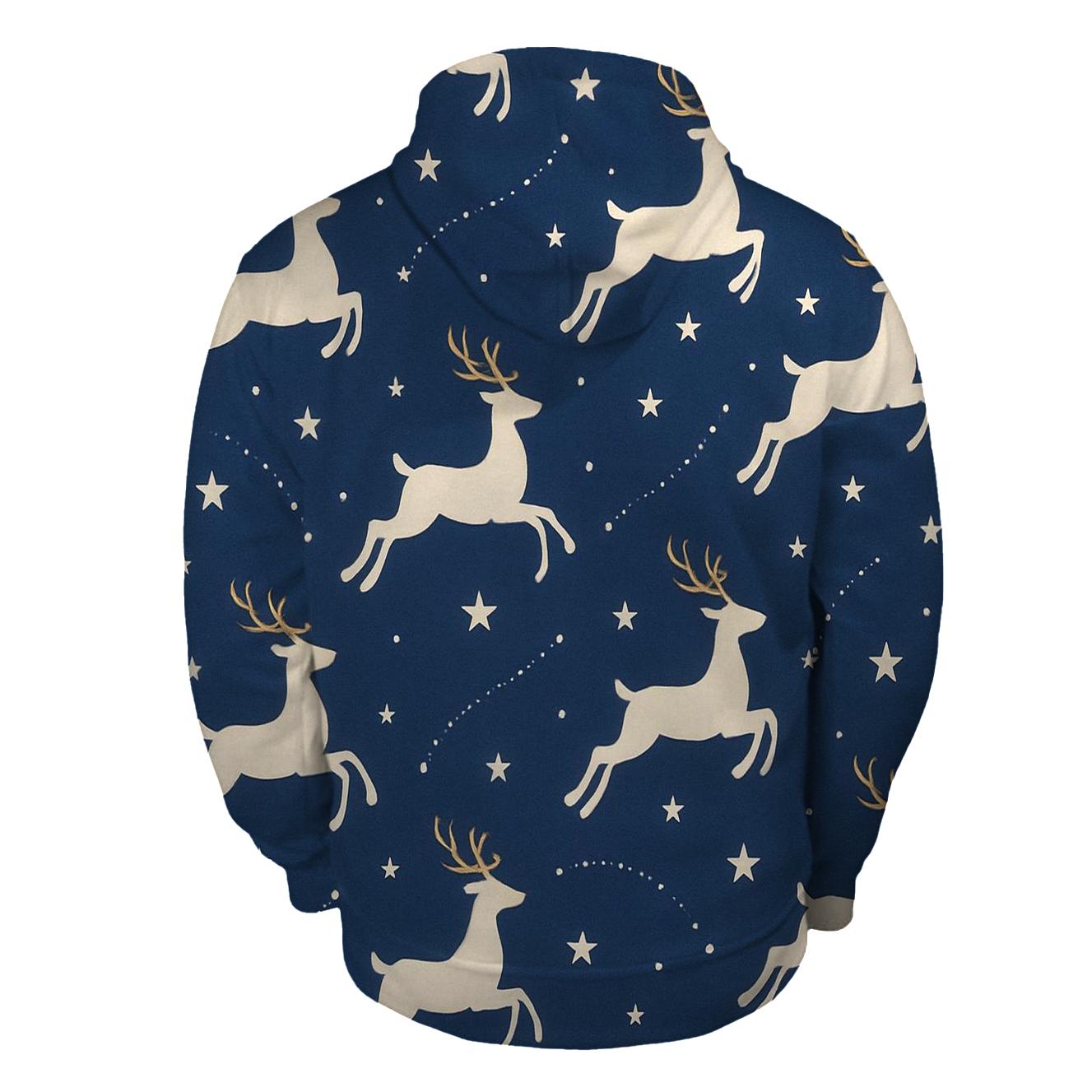 Reindeer Silhouette Constellations premium hoodies