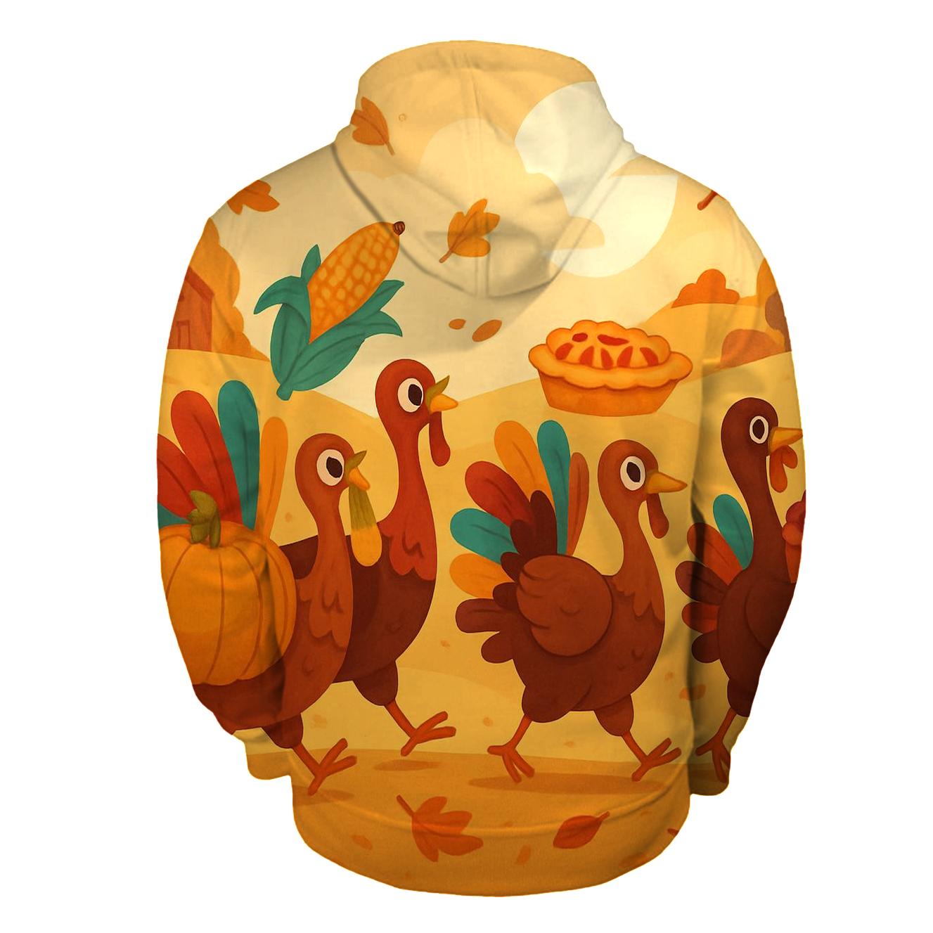 Autumn Parade Of Thankful Turkeys hoodie styles