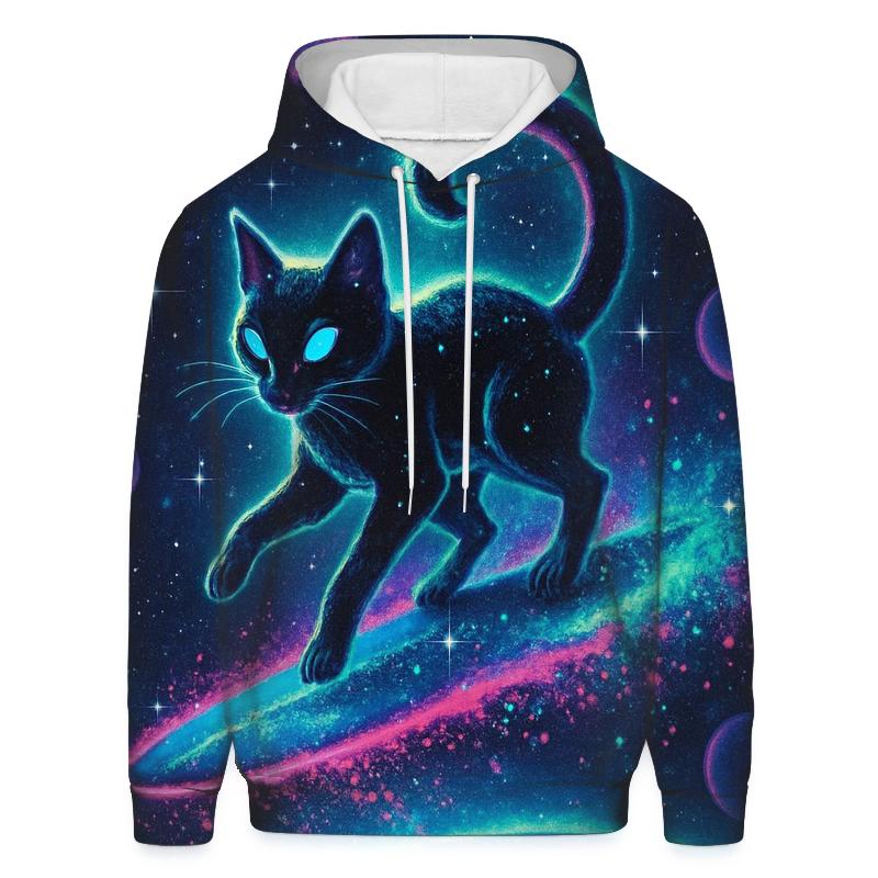 Cosmic Tide Surfing Cat hoodie designs