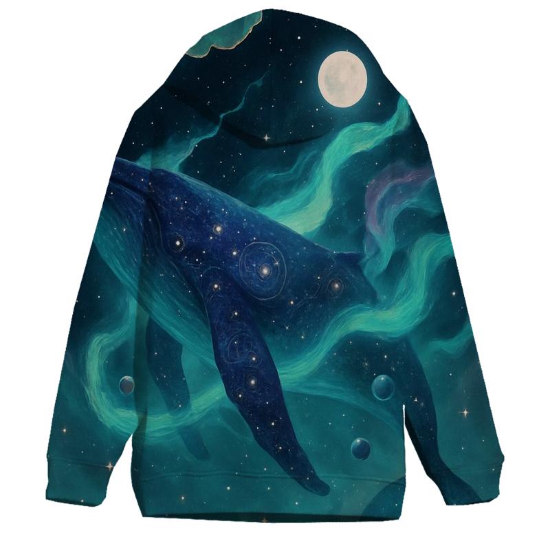 Guardian Whale Of The Aurora Rift embroidered hoodies