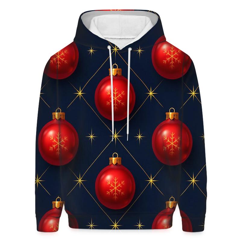 Crimson Ornament Lattice On Midnight Sky premium hoodies