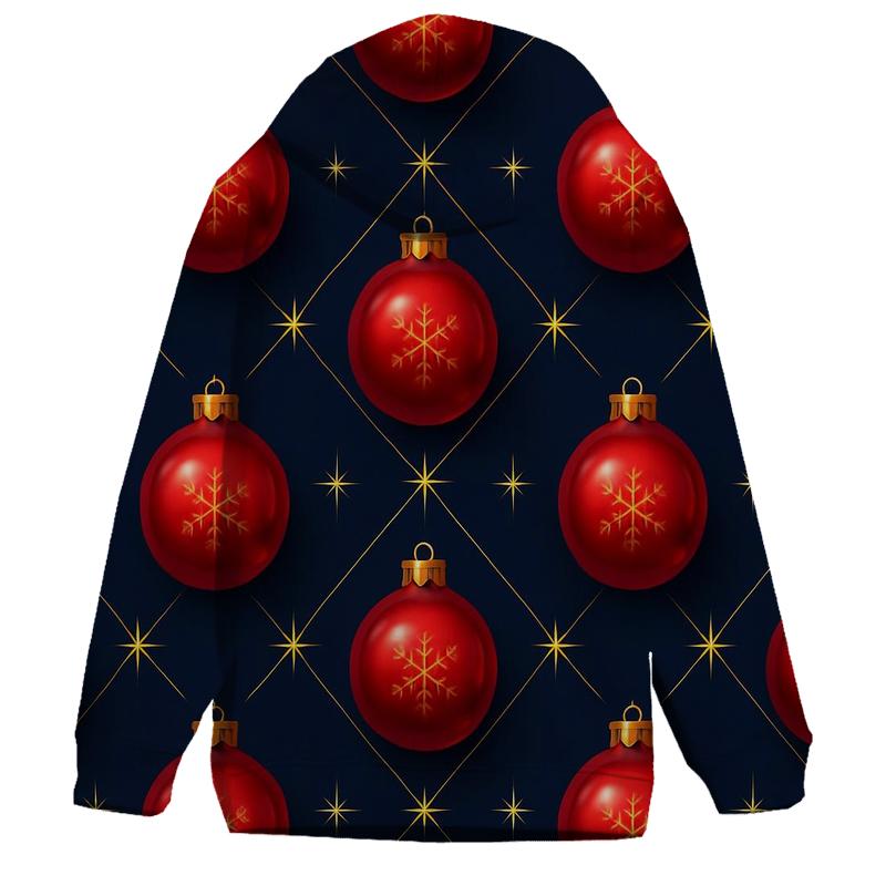 Crimson Ornament Lattice On Midnight Sky premium hoodies