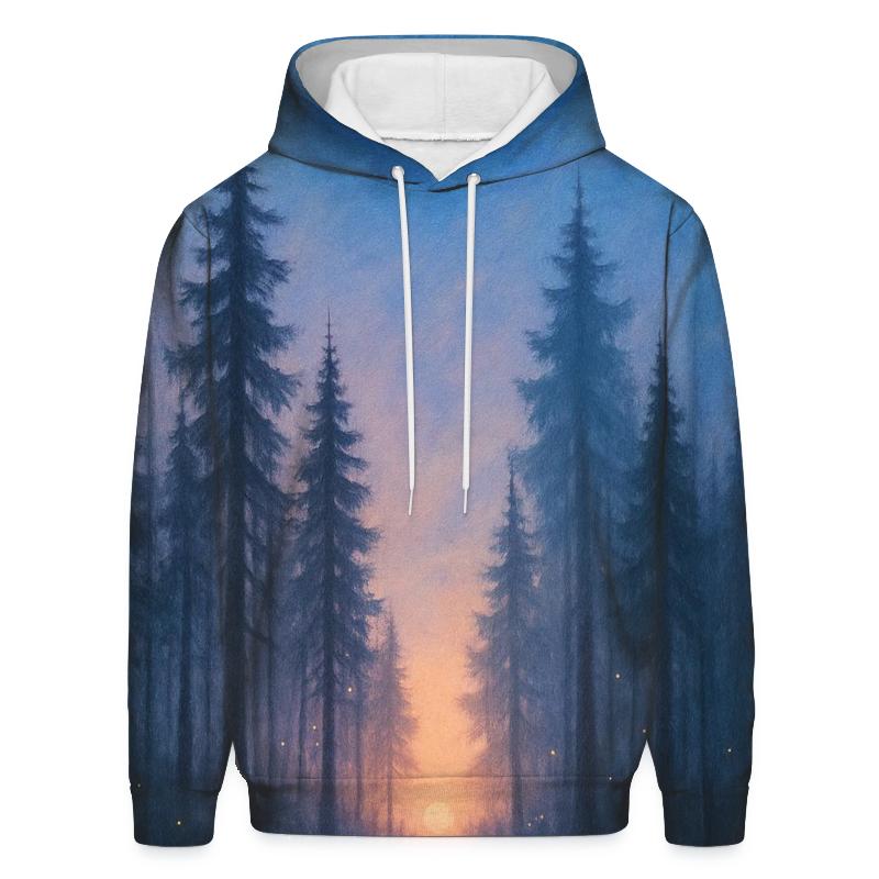 Forest Glow At Falling Sun zip-up hoodies