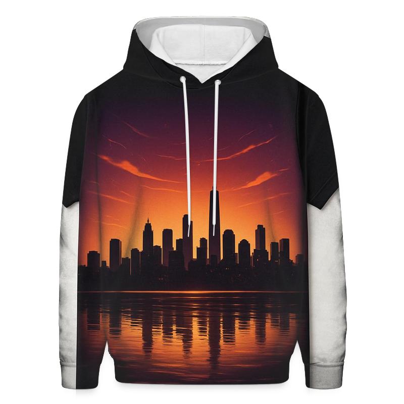 Skyline Mirage At Golden Hour printed hoodies