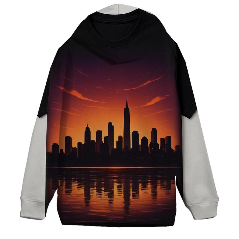 Skyline Mirage At Golden Hour printed hoodies