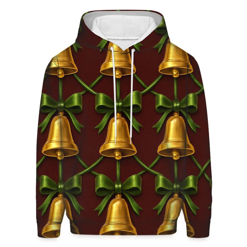 Golden Bell Garland Grid custom hoodies