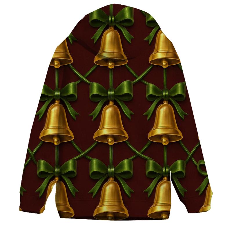 Golden Bell Garland Grid custom hoodies