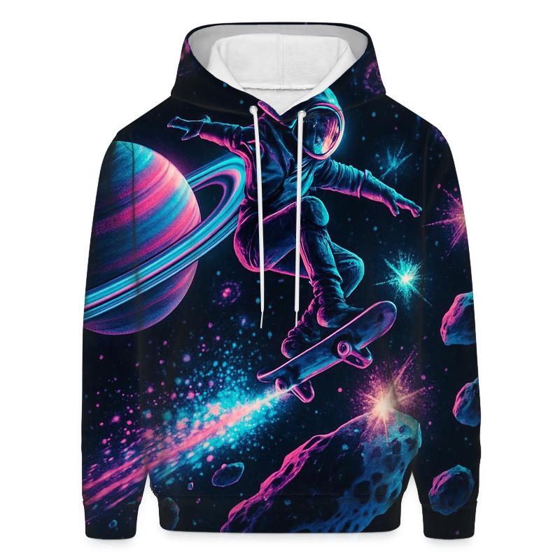 Cosmic Skater On The Saturn Highway graphic hoodies