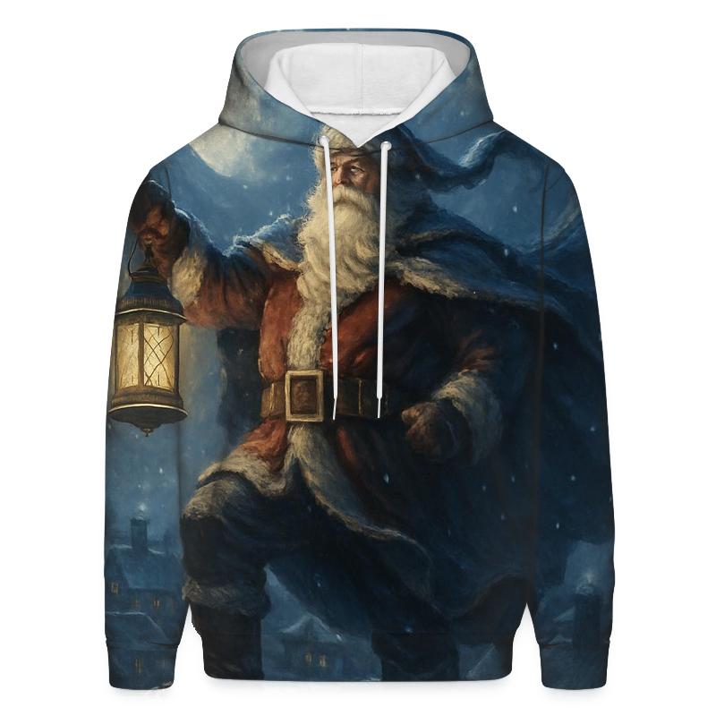 Midnight Guardian Santa On Rooftop hoodies fashion
