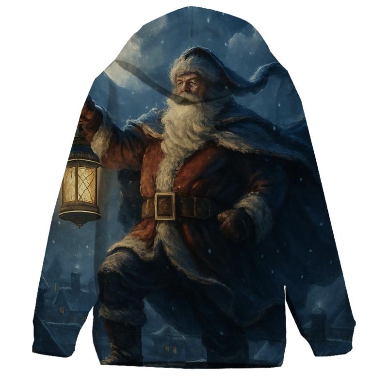Midnight Guardian Santa On Rooftop hoodies fashion
