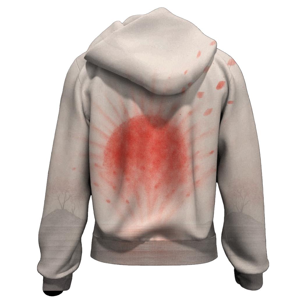 Japanese_flag_surreal_cherry_mist lightweight hoodies