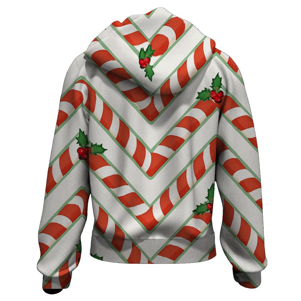 Candy Cane Chevron Parade lightweight hoodies