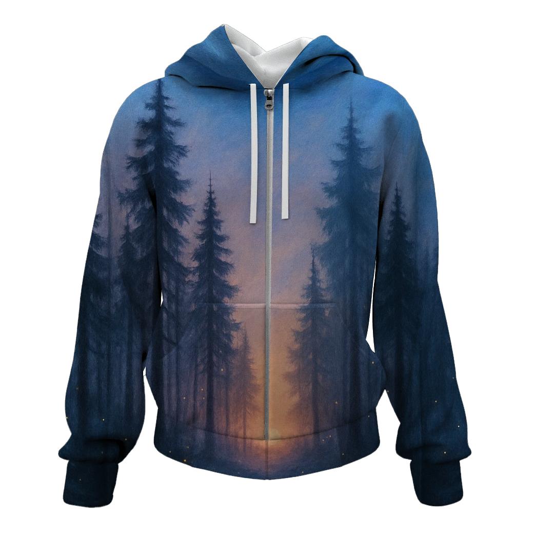 Forest Glow At Falling Sun designer hoodies