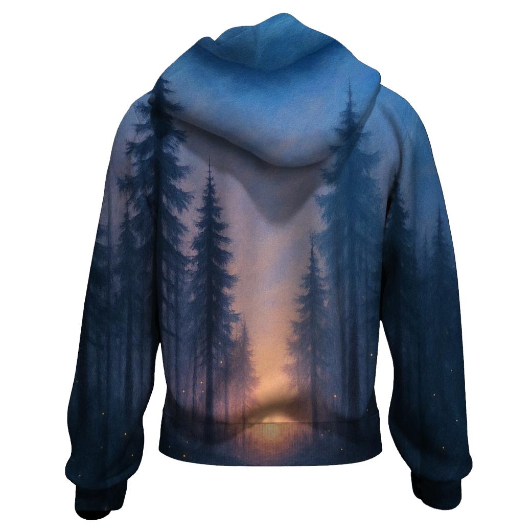 Forest Glow At Falling Sun designer hoodies