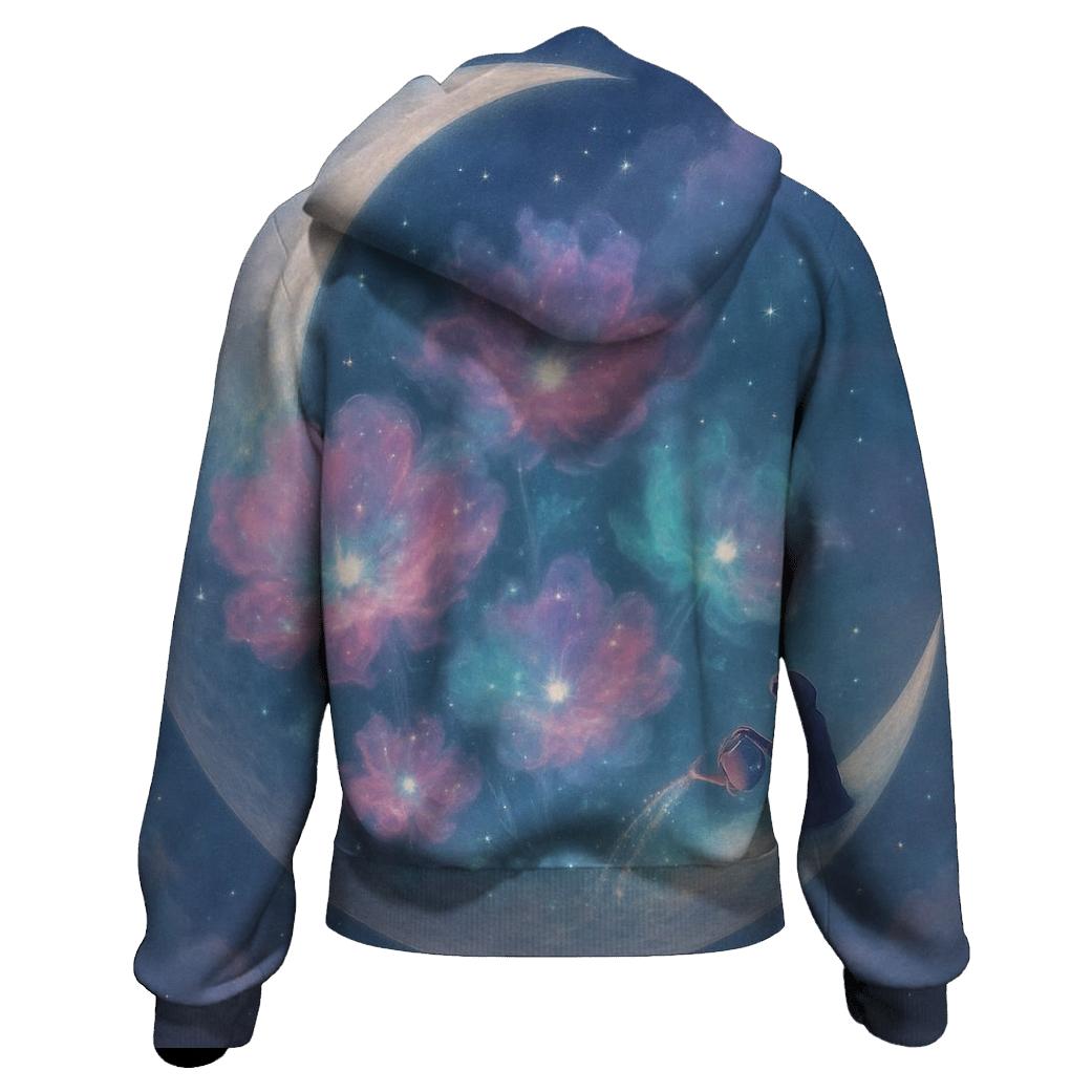Nebula Garden On The Sleeping Moon zip-up hoodies