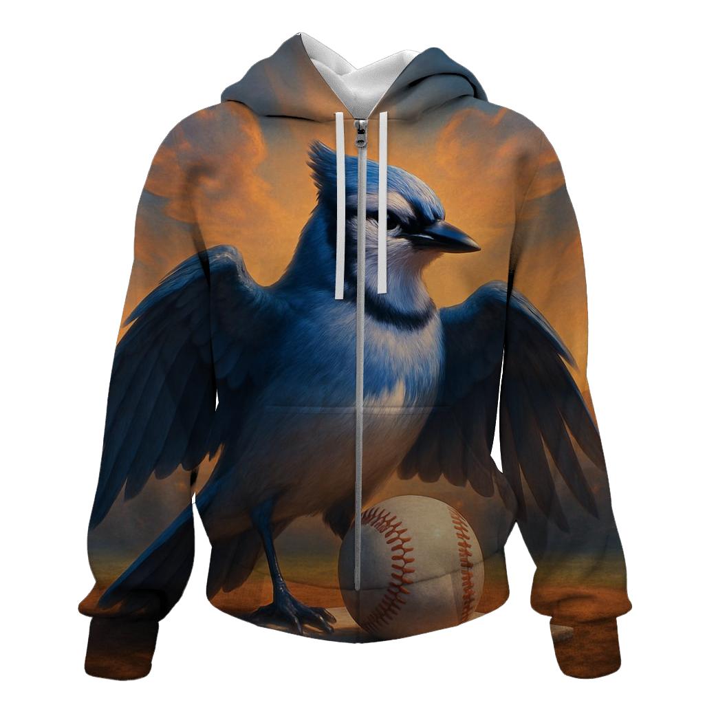 Feathered Horizon Home Plate Blue Jays embroidered hoodies