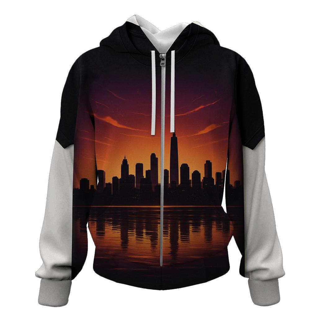 Skyline Mirage At Golden Hour custom hoodies