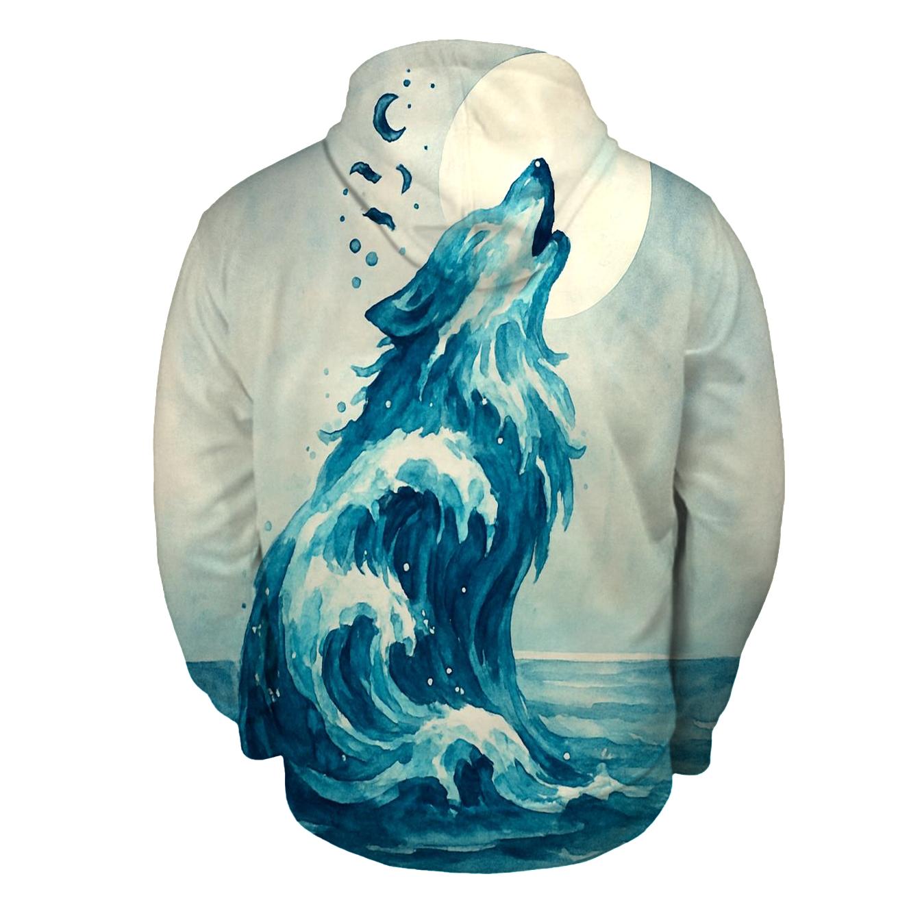 Ocean Tide Moonwolf zip-up hoodies